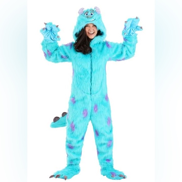 Size large hooded Disney Pixar’s Monsters, Inc. Sulley Costume for Adults - Picture 9 of 11